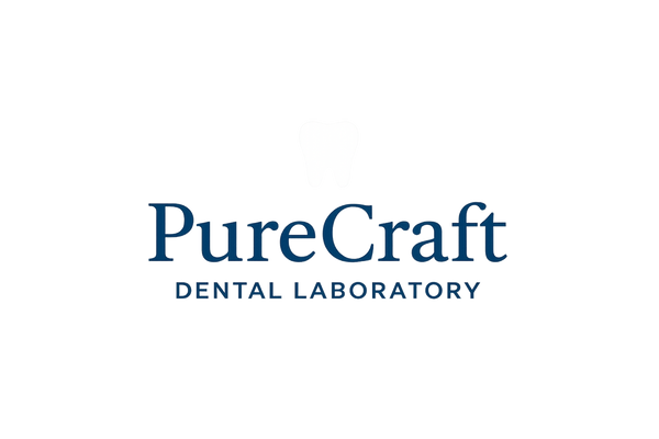 Professional dental laboratory logo with white tooth color